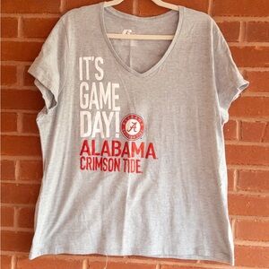 Russell Athletic Gray and Red Game Day T-Shirt Alabama Crimson Tide Size 2X